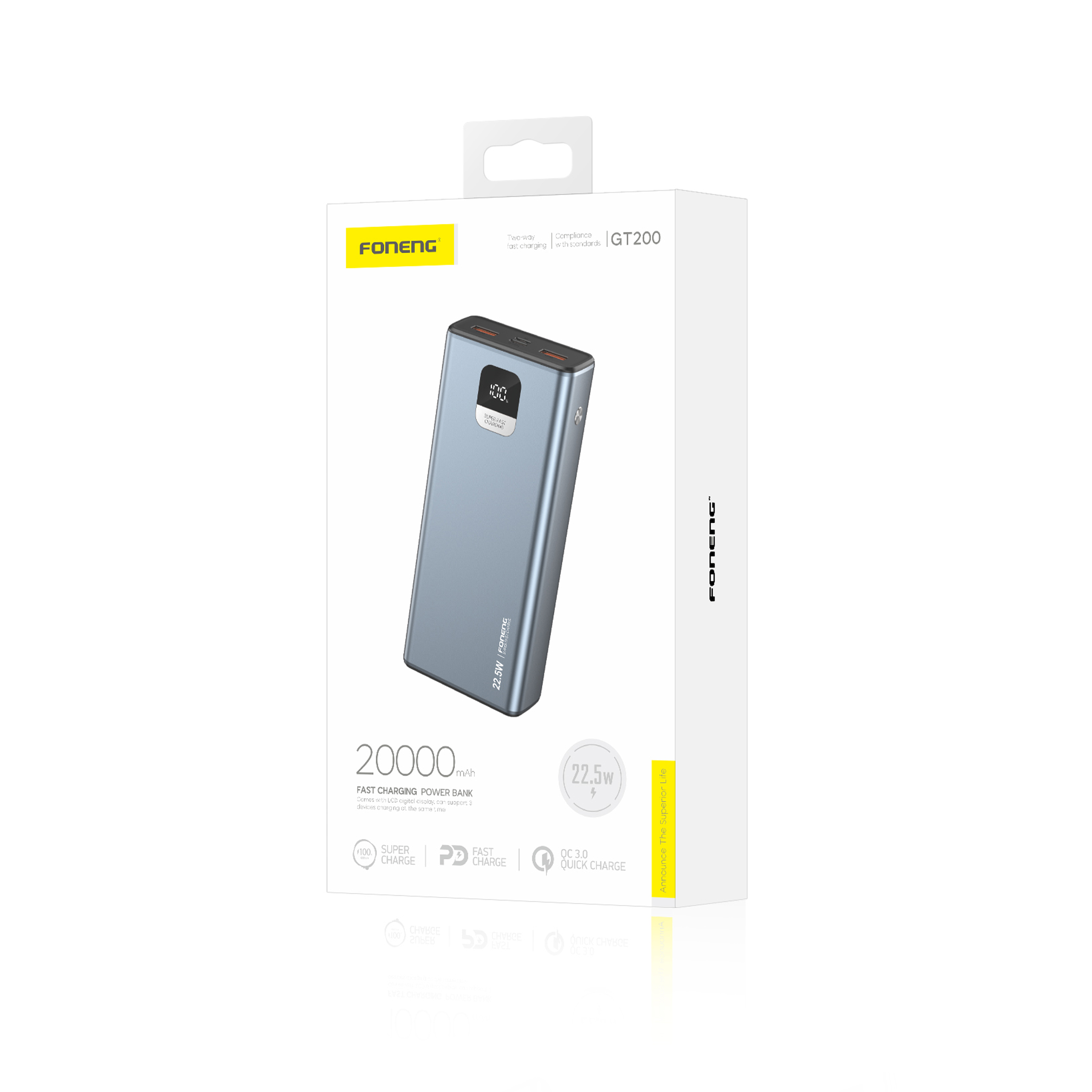 Foneng GT200 20000mAh 22.5W Fast Charging Power Bank 5 3 1